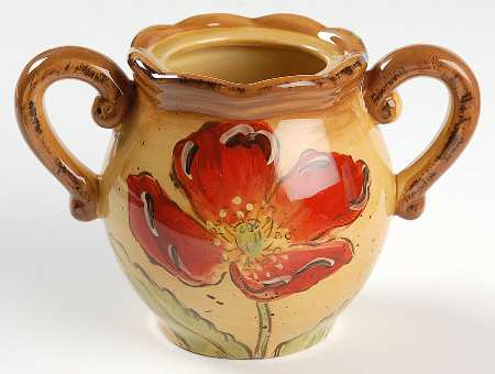 Poppy Splatter Sugar Bowl No Lid
