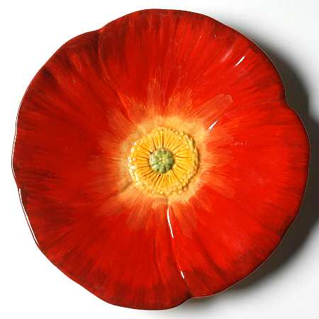 Poppy Splatter Flower Shape Salad Plate