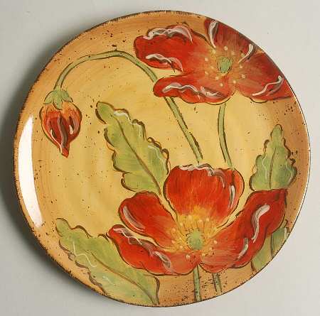 Poppy Splatter Salad Plate