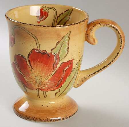 Poppy Splatter Footed Mug