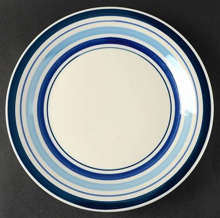 MULTI BAND BLUE Dinner Plate