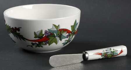 Holiday Garden Dip Bowl & Spreader Set