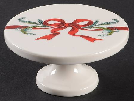 Holiday Garden 5" Diameter Pedestal Cake Stand