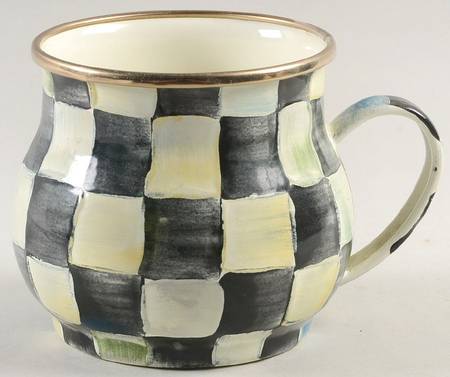Courtly Check (Enamelware) Mug