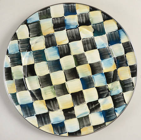 Courtly Check (Enamelware) Service Plate (Charger)