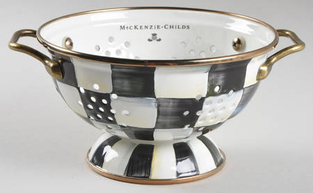 Courtly Check (Enamelware) Metal Colander