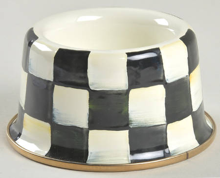 Courtly Check (Enamelware) Small Pet Bowl