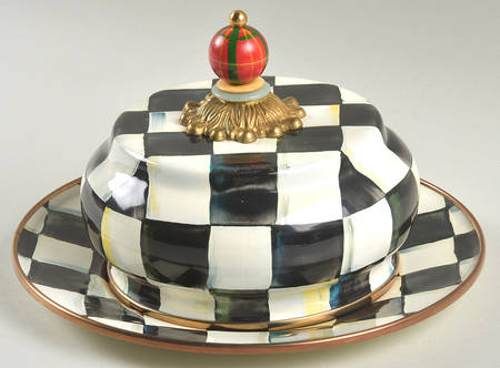 Courtly Check (Enamelware) Round Cheese Dish & Lid