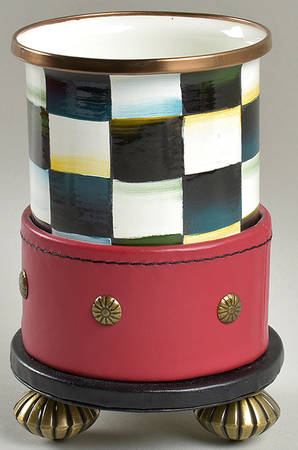 Courtly Check (Enamelware) Pencil/Pen Holder/Cup