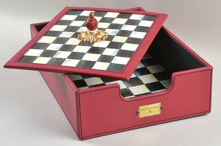 Courtly Check (Enamelware) In Box Letter Tray with Cover