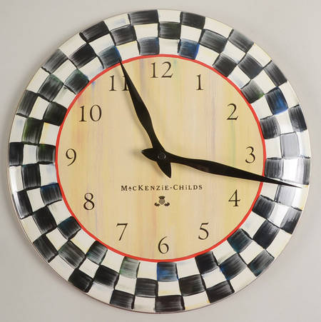 Courtly Check (Enamelware) Clock