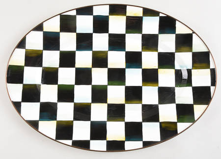 Courtly Check (Enamelware) 15" Oval Serving Platter