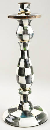 Courtly Check (Enamelware) 13" Candlestick