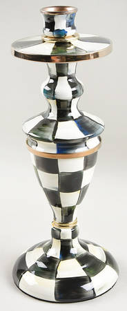 Courtly Check (Enamelware) 11" Candlestick