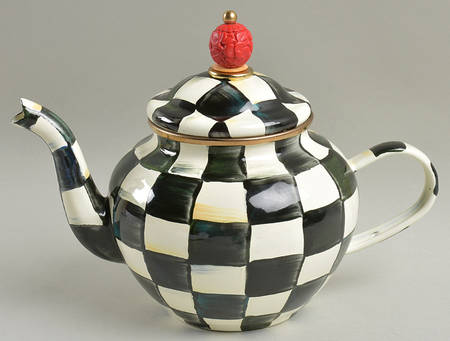 Courtly Check (Enamelware) Teapot & Lid