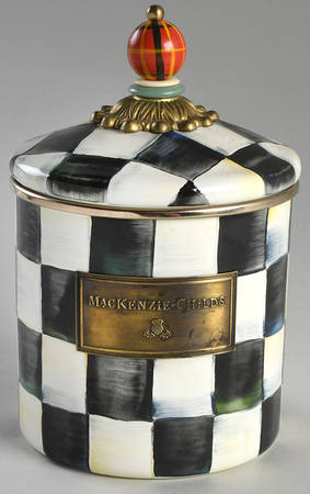 Courtly Check (Enamelware) Small Canister & Lid