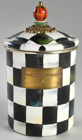 Courtly Check (Enamelware) Medium Canister & Lid