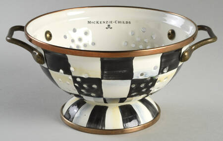 Courtly Check (Enamelware) Metal Colander