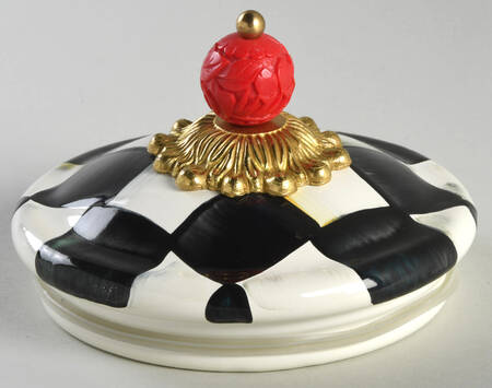 Courtly Check (Enamelware) Lid for Medium Canister
