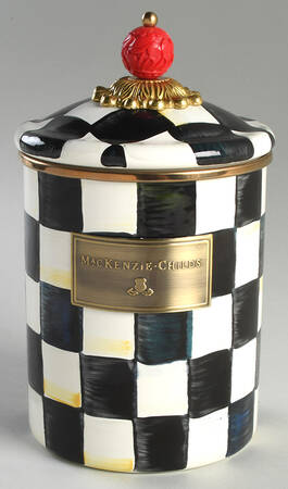 Courtly Check (Enamelware) Medium Canister & Lid