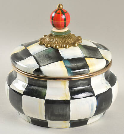 Courtly Check (Enamelware) Squash Canister & Lid