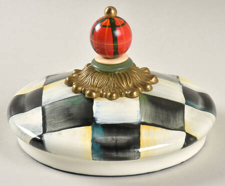 Courtly Check (Enamelware) Lid for Squash Canister