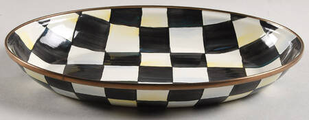 Courtly Check (Enamelware) 10" Oval Dish