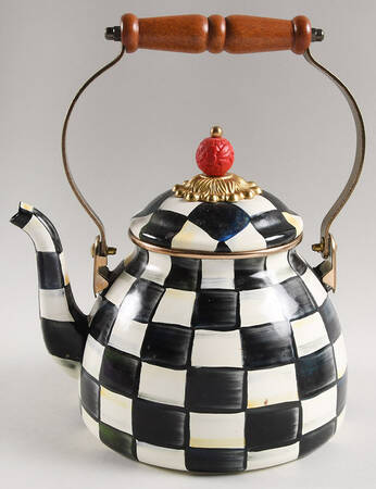 Courtly Check (Enamelware) Large Kettle & Lid
