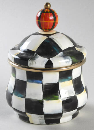 Courtly Check (Enamelware) Sugar Bowl & Lid