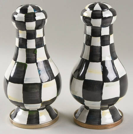 Courtly Check (Enamelware) Tall Salt & Pepper Set