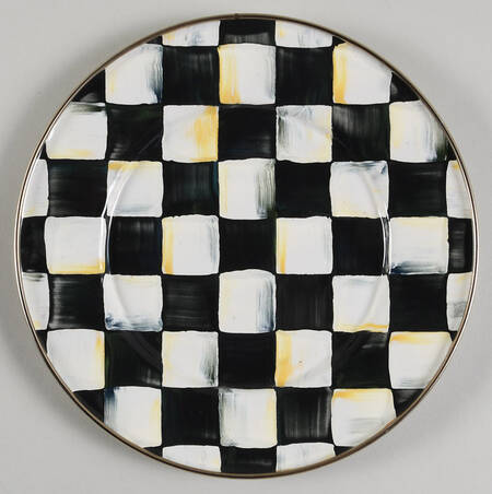 Courtly Check (Enamelware) Round Cheese Dish No Lid