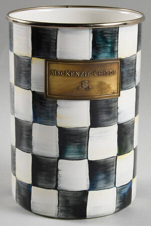 Courtly Check (Enamelware) Large Canister No Lid