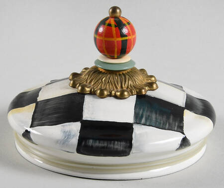 Courtly Check (Enamelware) Lid for Large Canister