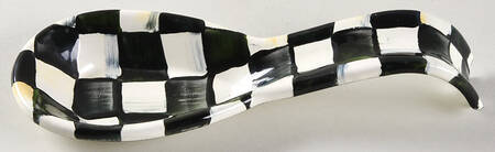 Courtly Check (Enamelware) Spoon Rest/Holder (Holds 1 Spoon)