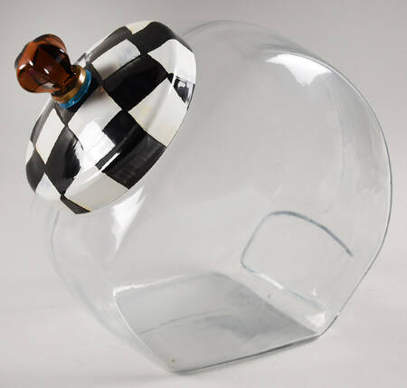 Courtly Check (Enamelware) Penny Candy Jar & Lid