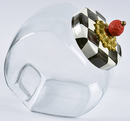 Courtly Check (Enamelware) Glassware Treat Jar & Lid