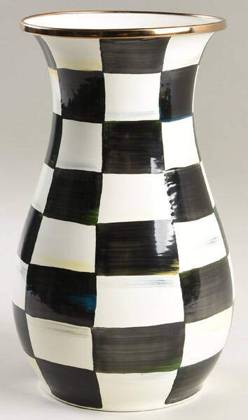 Courtly Check (Enamelware) 10" Vase