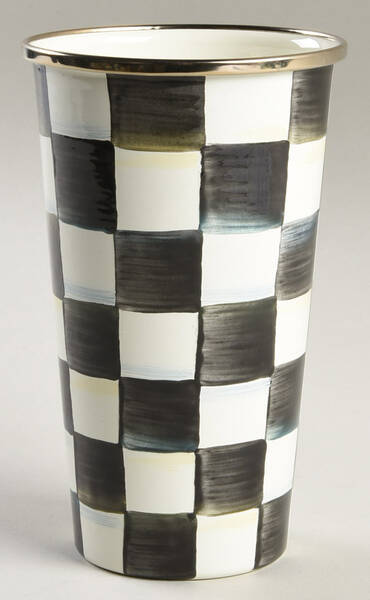 Courtly Check (Enamelware) Tall China Tumbler