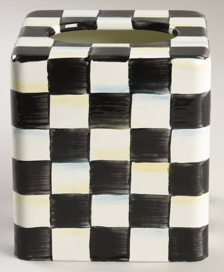 Courtly Check (Enamelware) Rectangular Tissue Box Cover