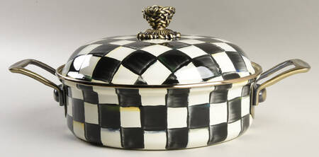 Courtly Check (Enamelware) 3 Quart Metal Stew Pot