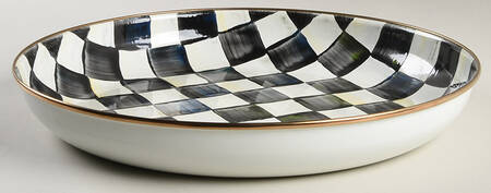 Courtly Check (Enamelware) Round Shallow Bowl
