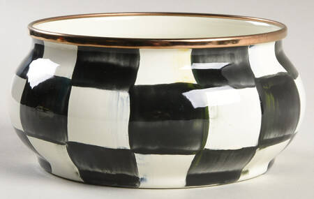 Courtly Check (Enamelware) Round Box No Lid