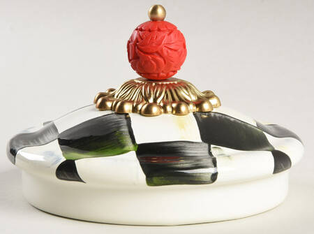 Courtly Check (Enamelware) Lid for Round Box