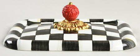 Courtly Check (Enamelware) Lid for Recipe Box