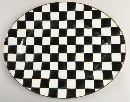 Courtly Check (Enamelware) 22" Oval Serving Platter