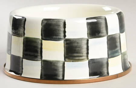 Courtly Check (Enamelware) Medium Pet Bowl