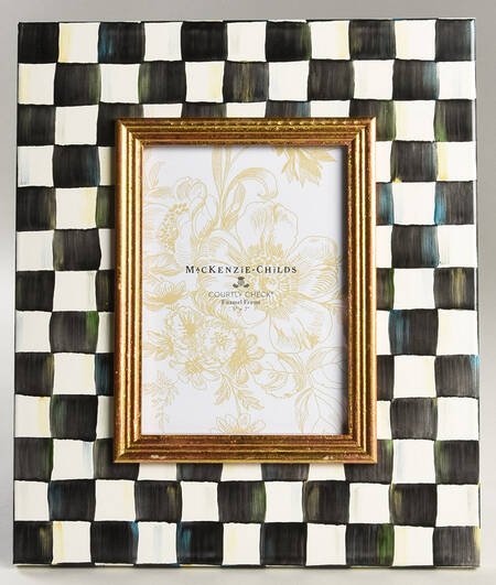Courtly Check (Enamelware) Frame-Holds 5" X 7"