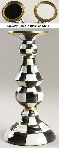 Courtly Check (Enamelware) Pillar Candleholder