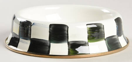 Courtly Check (Enamelware) Cat Bowl