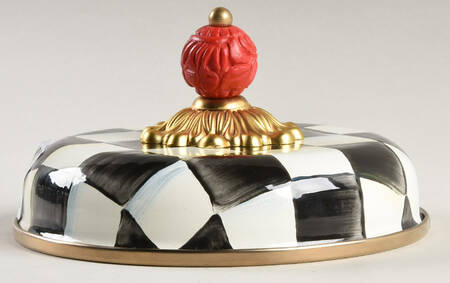 Courtly Check (Enamelware) Lid for Small Glassware Canister